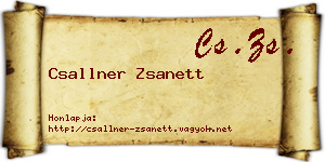 Csallner Zsanett névjegykártya